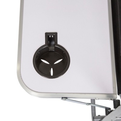 Black Folding Director's Chair with Side Table