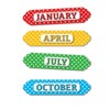 Ashley Productions® Magnetic Die-Cut Timesavers & Labels, Months of the Year, White Polka Dots On Assorted Colors, 12 Per Pack, 3 Packs - 3 of 3