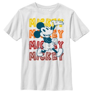 Boy's Disney Mickey Mouse Classic Name Stack T-Shirt - 1 of 4