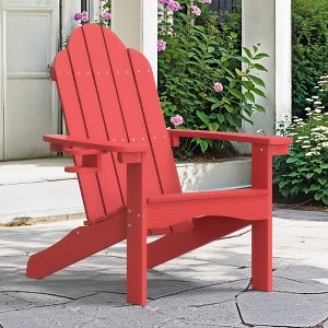 Arceso Adirondack Chair，36 Inch Outdoor Patio Chair，Adirondack Chairs with Cup Holder,  Plastic Adirondack Chairs for Patio, Law, Garden - 1 of 1