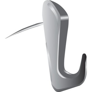 Hillman WallBiter Brass-Plated Silver Small Picture Hook 30 lb 4 pk (Case of 10) - 1 of 1