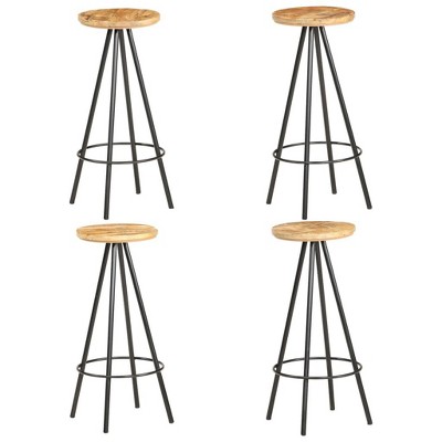 vidaXL Bar Stool Set of 4 Brown and Black