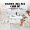 Kids Table and 2 Chairs Set, Wooden Toddler Multi-Activity Table for Art, Reading & Learning Ages 2–8 - 3 of 4