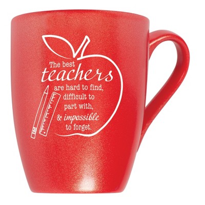 Elanze Designs The Best Teachers Are Hard To Find, Difficult To Part With, & Impossible To Forget Crimson Red 10 ounce New Bone China Coffee Cup Mug