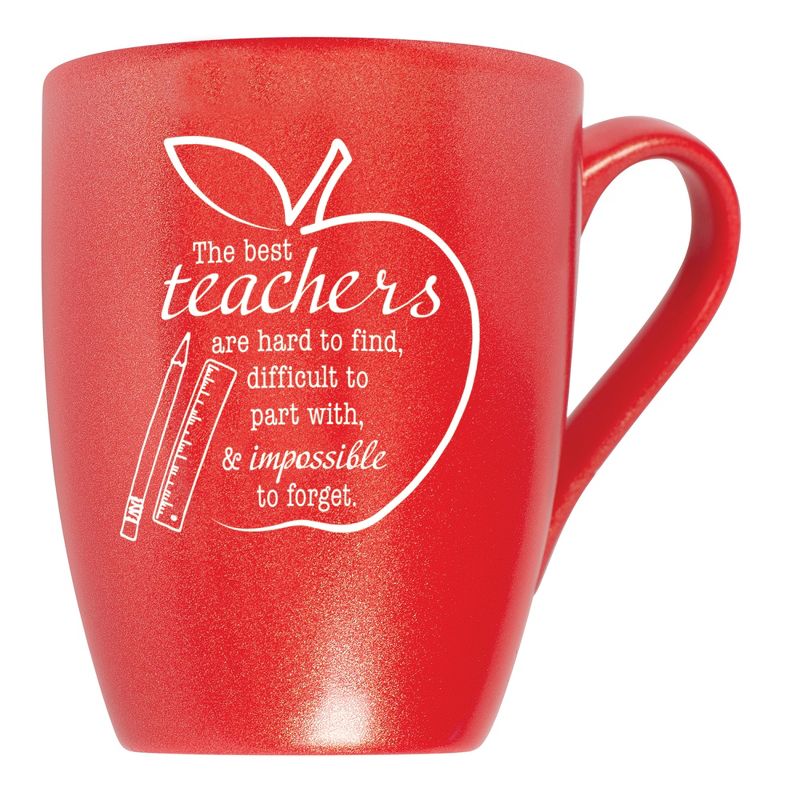 Elanze Designs The Best Teachers Are Hard To Find, Difficult To Part With, & Impossible To Forget Crimson Red 10 ounce New Bone China Coffee Cup Mug, 1 of 2