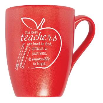 Elanze Designs The Best Teachers Are Hard To Find, Difficult To Part With, & Impossible To Forget Crimson Red 10 ounce New Bone China Coffee Cup Mug