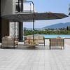 15FT Large Patio Double-Sided Rectangle Market Umbrella with Base for Poolside Lawn Backyard - 3 of 4