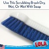 Lola Products Large Countertop Scrub Brush, All Purpose Heavy Duty, Poly Bristles, has Hang Hole for easy storage, Bath & Toilet Scrubber - 1 Pack - 4 of 4