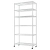 Karl Home Heavy Duty Storage Adjustable Metal Shelves Wire Shelving Unit With Wheels 1200LBS NSF - 4 of 4