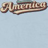 Rerun Island Women's America Retro Font Americana 4Th Of July Short Sleeve Graphic Cotton T-Shirt - Light Blue M - 2 of 4