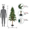Northlight Pre-Lit Slim Alpine Artificial Christmas Tree - 6' - Clear Lights - 2 of 4