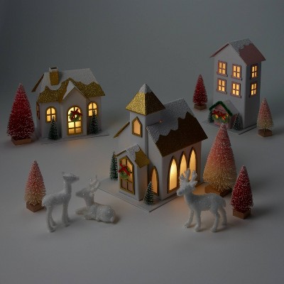 Frosted Blush Houses Village Kit - Wondershop™