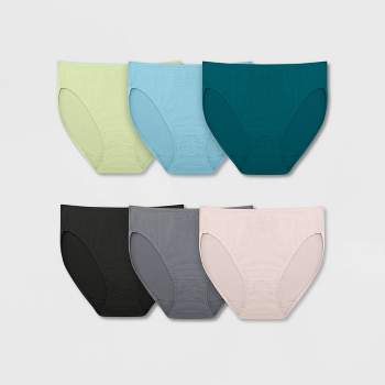 Fruit of the Loom Women's No Show Seamless Underwear, Amazing Stretch & No Panty  Lines, Available in Plus Size, Pima Cotton Blend-Thong-3  Pack-Mango/Nude/Blue at  Women's Clothing store