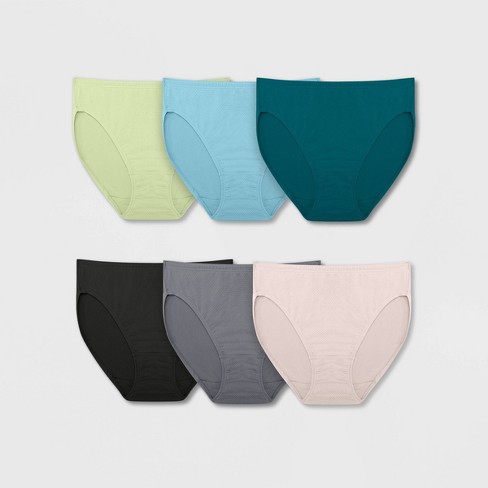 Fruit Of The Loom Women's 6pk Breathable Micro-mesh Hi-cut Underwear -  Colors May Vary 6 : Target