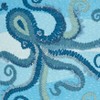 Saro Lifestyle Outdoor Embroidered Octopus Poly Filled Pillow, 20"x20", Blue - 3 of 4