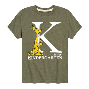 Boys' - Dr. Seuss - K Is For Kindergarten Kangaroo Short Sleeve Graphic T-Shirt - 1 of 4