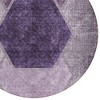 Eggplant Purple And Lavender Geometric Washable Indoor Outdoor Area Rug - 4 of 4