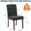 Upholstered Dining Chairs Set of 2, Modern Fabric Kitchen Side Chairs with Sturdy Wood Legs, Parsons Design, Comfortable Soft Linen - 3 of 4