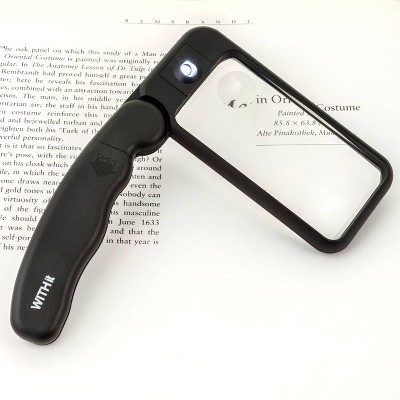 2X / 4X Magnifiers With Plastic Handle Light Loupe