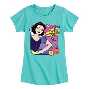 Girls' - Disney Princess - The Sweetest Around Fitted Short Sleeve Graphic T-Shirt - 1 of 4
