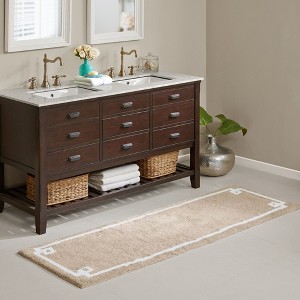24x72" Cotton Tufted Bath Rug, Water Absorbing Carpet at the Bathroom Entrance - 1 of 4