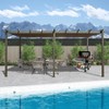 Gloweer Outdoor Retractable Grill Gazebo Pergola with Weather-Resistant Canopy Aluminum Garden - 3 of 4