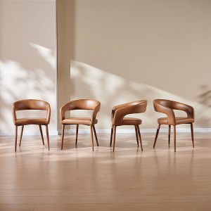 Set of 4 Dining Chair with Metal Legs for Dining Room, Living Room, or Home Office -Morden Fort - 1 of 4