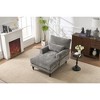 Lyngins Modern Chaise Lounge Recliner Chair with Upholstered Back,Leisure Sofa Sleeper Chair for Living Room,Bedroom - 2 of 4