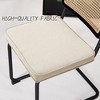 COWLOWN Beige 2 Piece Mid - Century Style Rattan Dining Chair Set Metal Legs, Armless Cane Back, Upholstered for Cozy Home Dining Spaces - 3 of 4
