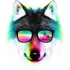 Women's Design By Humans Summer Wolf By clingcling Racerback Tank Top - 2 of 3