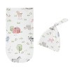 Sweet Jojo Designs Boy or Girl Gender Neutral Unisex Baby Cocoon and Beanie Hat Swaddle Wrap Farm Animals - 2 of 4