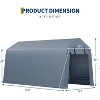 Portable Outdoor Storage Shed with Roll-Up Zipper Door and Versatile Windows,Heavy-Duty Waterproof Garage for Motorcycles,Bikes,Firewood&Garden Tools - 2 of 4
