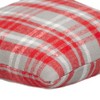 Parkland Collection,Transitional Plaid White Square 16" X 16" Pillow - 3 of 4