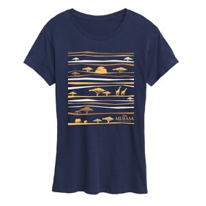 Women's - The Lion King - Line Pattern Short Sleeve Graphic T-Shirt - 1 of 4
