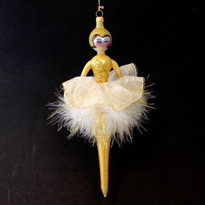 Italian Ornaments 9.25 In Honey Gold Rush Glamourous Lady In Gold Tree Ornaments
