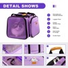 phiestina Cat Carrier, Detachable Pet Carrier, Airline Approved Foldable Expandable Travel Pet Bag, Soft Side Small Dog Cat Bed, Purple - 4 of 4