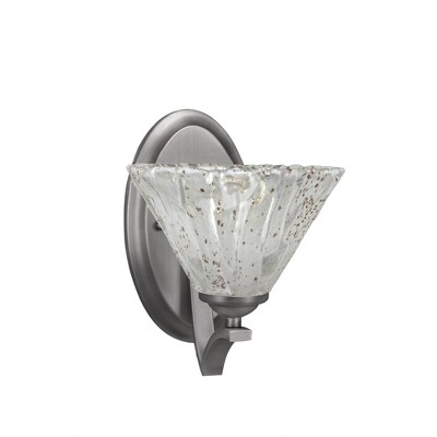 Toltec Lighting Zilo 1 - Light Sconce in  Graphite with 7" Italian Ice Shade