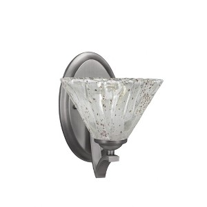 Toltec Lighting Zilo 1 - Light Sconce in  Graphite with 7" Italian Ice Shade - 1 of 1
