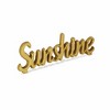 HomeRoots 3" Gold Cast Iron Hand Painted Sunshine Sculpture - 4 of 4