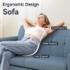 Dyonery 66 in Mid Century Modern Loveseat Sofas and Comfy Linen Couches for Living Room,Small Comfy Couch for Bedroom/Office/Small Space,Easy Assembly - 4 of 4