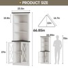 Tall Corner Cabinet, Modern Storage Cabinet with Adjustable Shelves - 2 of 4