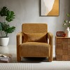 Modern Accent Chair with Right-Angle Armrests and Wood Block Legs for Living Room Bedroom or Study-Maison Boucle - 2 of 4