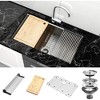 LOVMOR Simple Deluxe 32-Inch Undermount Workstation Kitchen Sink - 3 of 4