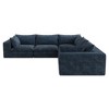 Dewdrop Blue&White Cloud Sofa, Corduroy Fabric Deep Seat Couch with Removable Cushion, No Assembly Needed - 3 of 4