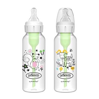 Dr. Brown's Anti-Colic Options+ Narrow Baby Bottle - Squirrel and Goat Deco - 9 fl oz/2pk