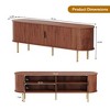 47.2/70.1 Inch TV Stand for TVs Up to 55/65 Inch, Modern Entertainment Center with Storage and Sliding Door, Wood Media Console Table - 2 of 4