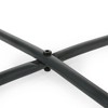 Outdoor/indoor square iron edge table 18", X-shaped leg support - 4 of 4