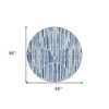 Navy Blue And Sky Blue Abstract Washable Indoor Outdoor Area Rug - 3 of 4