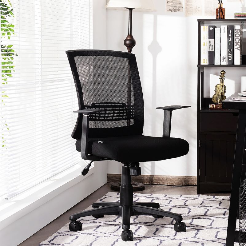 Costway Height Adjustable Mesh Office Chair  Task Chair  w/Lumbar Support, 4 of 11