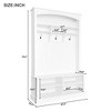 RISOKEYS 47.2'' Shoe and Coat Rack for Hallway with Multi-functional Storage Bench and Shoe Storage, with 3 Hanging Hooks & Rectangle Storage - 3 of 4